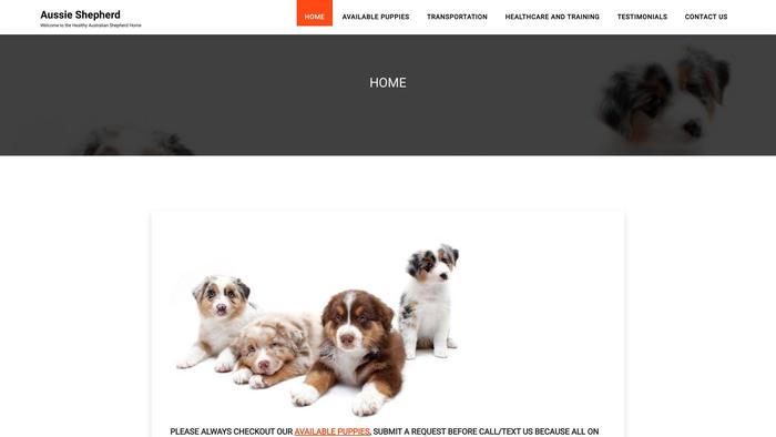 Aussieshepherdshome.com - Australian Shepherd Puppy Scam Review