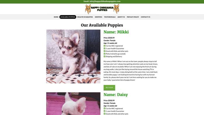 Happychihuahuapuppies.com - Chihuahua Puppy Scam Review