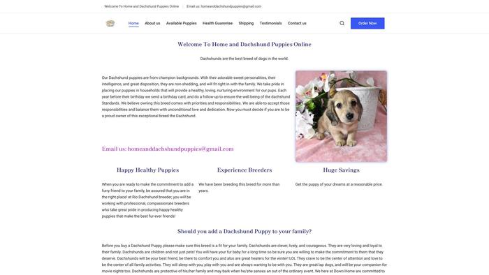 Homeanddachshundpuppies.com - Dachshund Puppy Scam Review