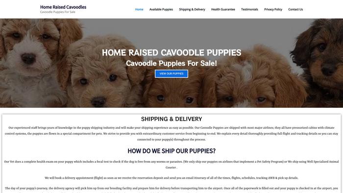 Homeraisedcavoodles.com - Cavapoo Puppy Scam Review