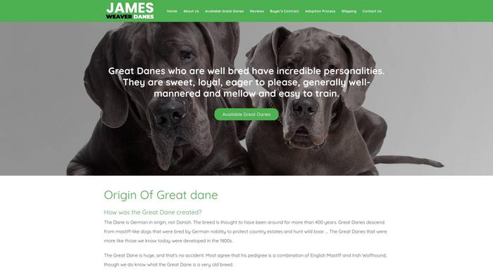 Jamesweaverdanes.com - Great Dane Puppy Scam Review