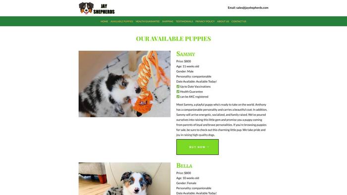 Jayshepherds.com - Australian Shepherd Puppy Scam Review