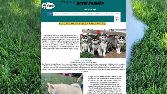 Royalepomsky.com - Pomeranian Puppy Scam Review