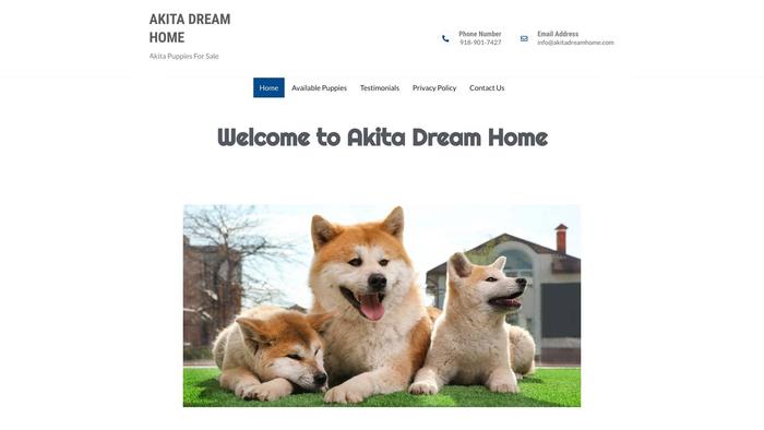 Akitadreamhome.com - Akita Puppy Scam Review