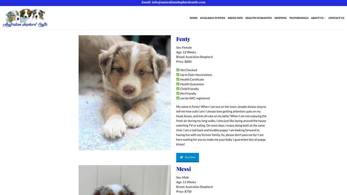 Australianshepherdcastle.com - Germanshepherd Puppy Scam Review