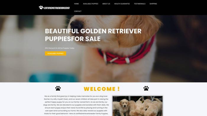 Certifiedretrieverbreeder.com - Golden Retriever Puppy Scam Review