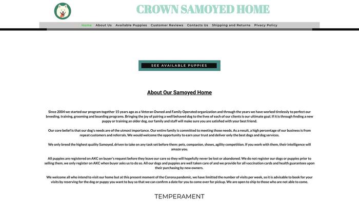 Crownsamoyeds.com - Samoyed Puppy Scam Review
