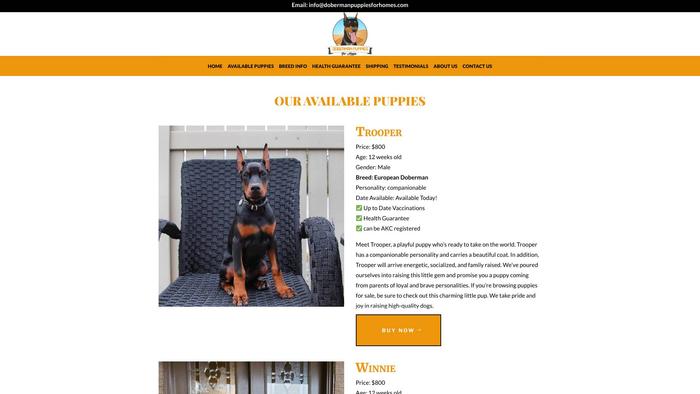 Dobermanpuppiesforhomes.com - Doberman Pinscher Puppy Scam Review