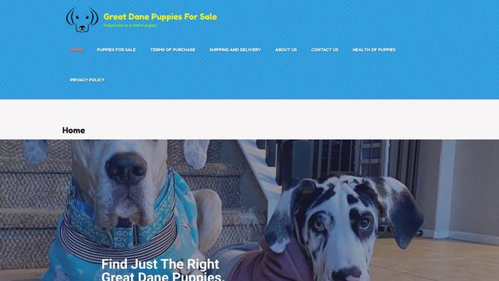 Dreamgreatdanepuppies.store - Great Dane Puppy Scam Review