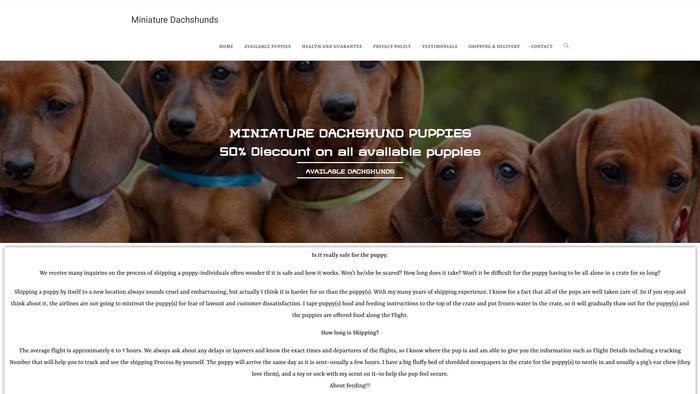 Miniature-dachshunds.com - Dachshund Puppy Scam Review