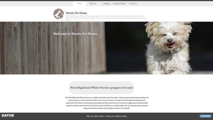 Westiepethome.com - Terrier Puppy Scam Review