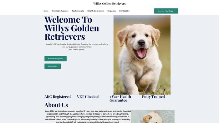 Willysgoldenretrievers.com - Golden Retriever Puppy Scam Review