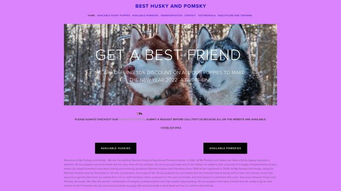 Besthuskyandpomsky.us - Husky Puppy Scam Review