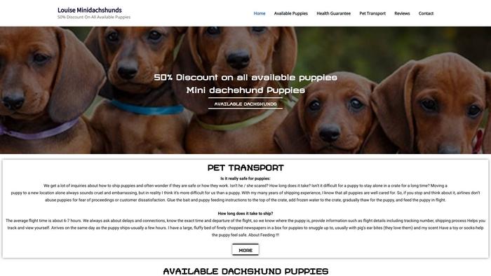 Louiseminidacshunds.com - Dachshund Puppy Scam Review