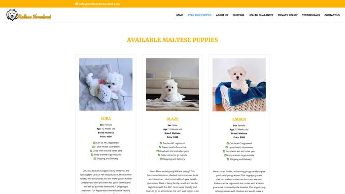 Maltesehomeland.com - Maltese Puppy Scam Review