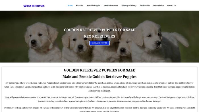 Rexretrievers.com - Golden Retriever Puppy Scam Review