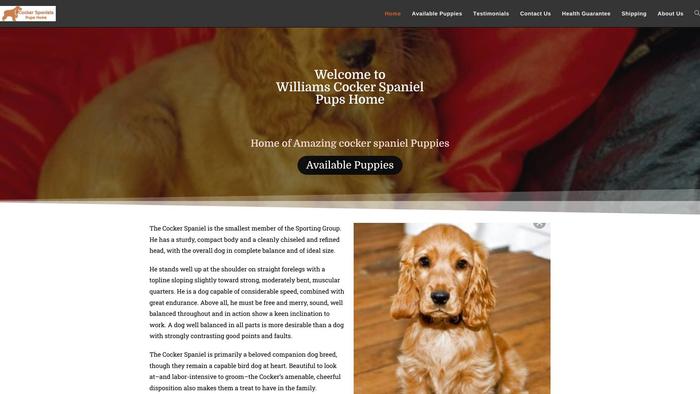 Williamscockspaniel.com - Cockerspaniel Puppy Scam Review