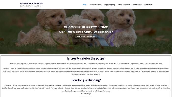 Glamourpuppieshome.com - Maltese Puppy Scam Review