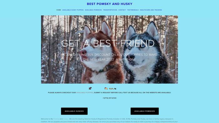 Bestpomskyandhusky.us - Husky Puppy Scam Review