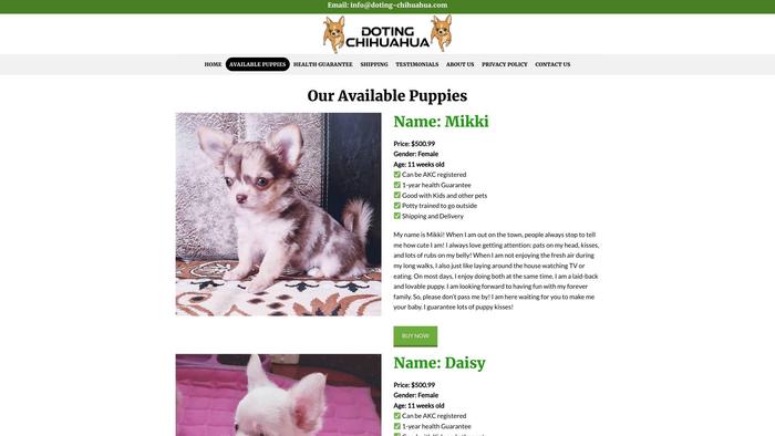 Doting-chihuahua.com - Chihuahua Puppy Scam Review