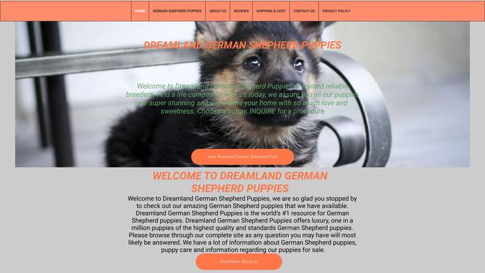 Dreamlandgermanshepherds.com - Germanshepherd Puppy Scam Review