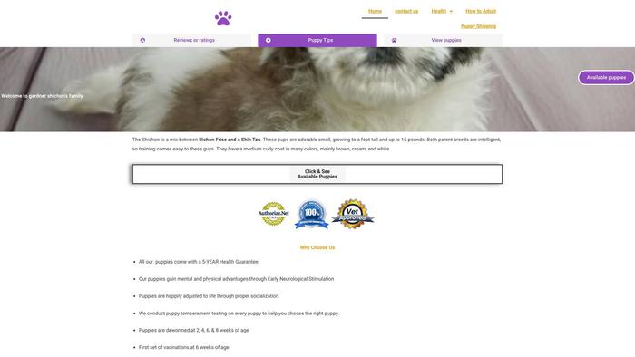 Gardnershichonfamily.com - Shichon Puppy Scam Review