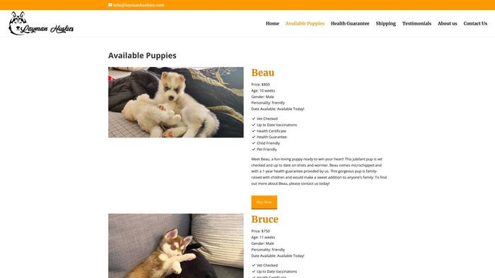 Laymanhuskies.com - Husky Puppy Scam Review