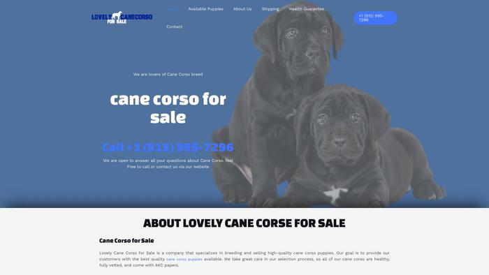 Lovelycanecorsoforsale.com - Cane Corso Puppy Scam Review