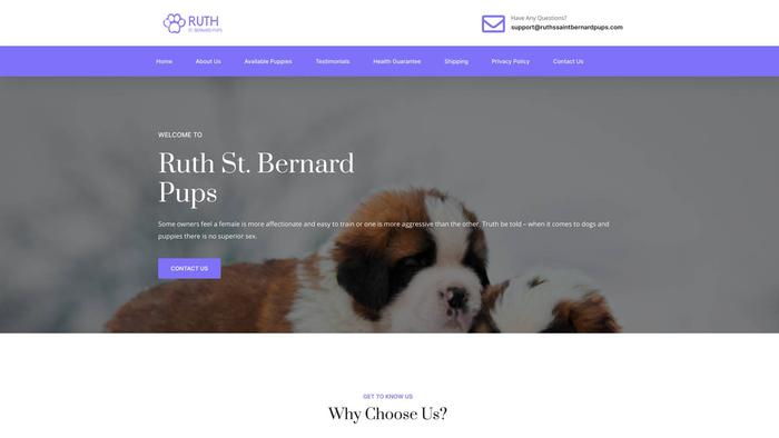 Ruthssaintbernardpups.com - Saint Bernard Puppy Scam Review