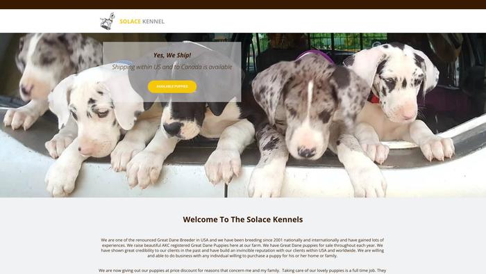 Solacekennel.com - Great Dane Puppy Scam Review