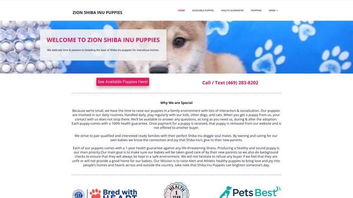 Zionshibainupuppies.online - Shibhainu Puppy Scam Review