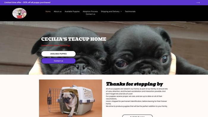 Ceciliapugshome.com - Pug Puppy Scam Review