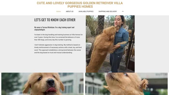 Puppiesvillas.com - Golden Retriever Puppy Scam Review