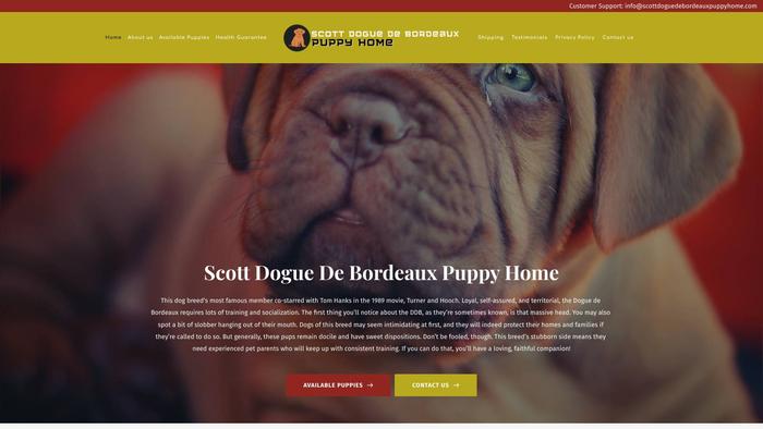 Scottdoguedebordeauxpuppyhome.com - Dogue De Bordeaux Puppy Scam Review