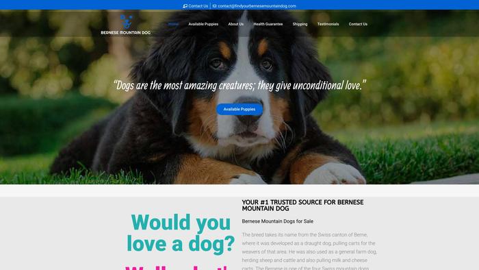 Findyourbernesemountaindog.com - Bernese Mountain Dog Puppy Scam Review