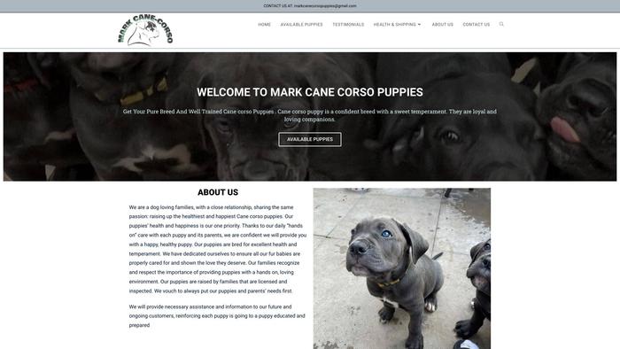 Markcanecorsopuppies.com - Cane Corso Puppy Scam Review