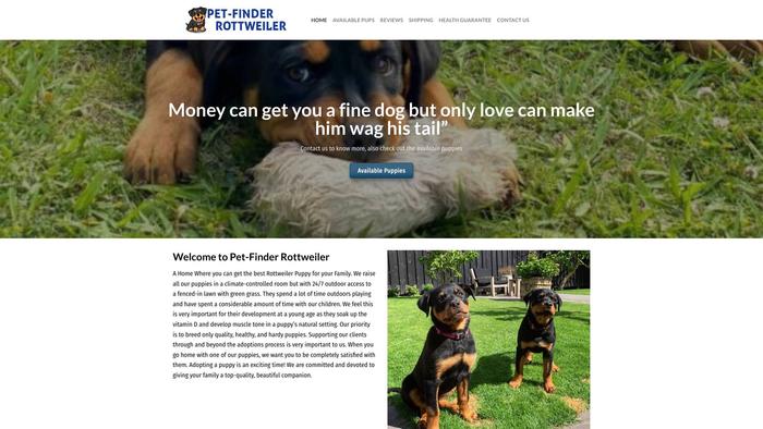 Petfinderrottweiler.com - Rottweiler Puppy Scam Review