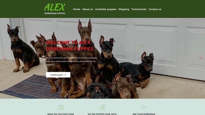 Alexdobermanpups.com - Doberman Pinscher Puppy Scam Review