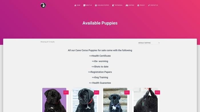 Canecorsodogsandpuppiesforsale.store - Cane Corso Puppy Scam Review