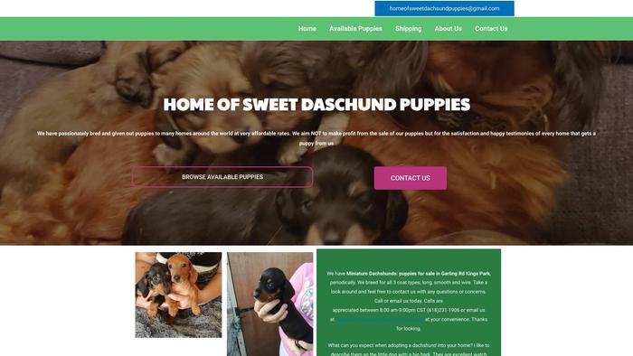 Homeofsweetdachsundpuppies.com - Dachshund Puppy Scam Review