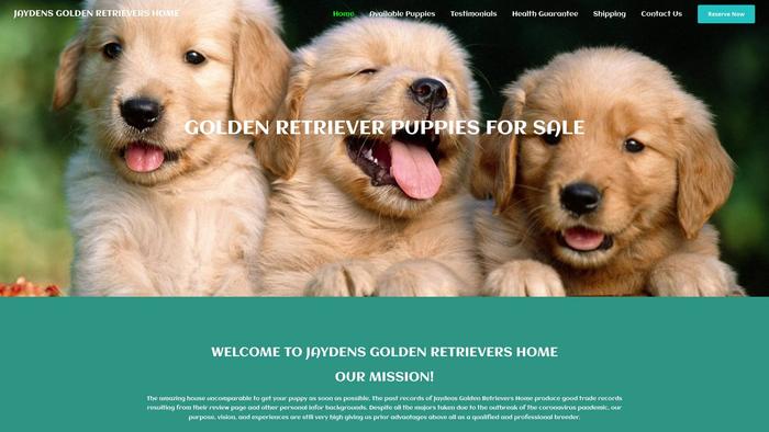 Jaydensgoldenretrievershome.com - Golden Retriever Puppy Scam Review