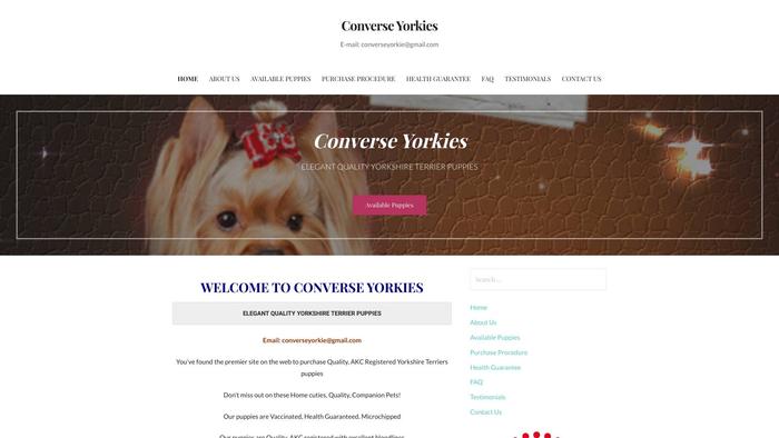 Converseyorkies.com - Yorkshire Terrier Puppy Scam Review