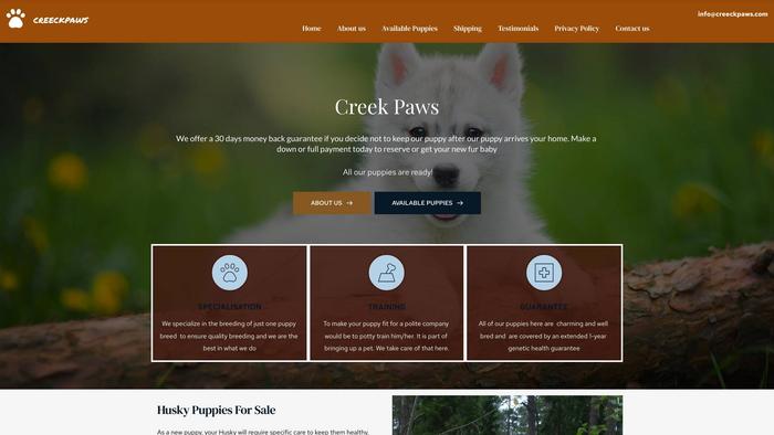 Creeckpaws.com - Husky Puppy Scam Review