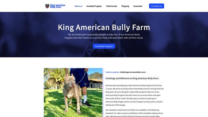 Kingamericanbullyfarm.com - Pit Bull Puppy Scam Review