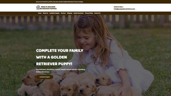 Paulgoldenretrievers.com - Golden Retriever Puppy Scam Review