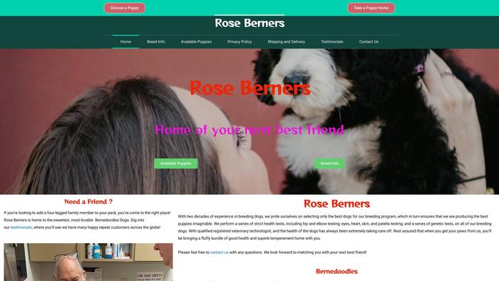 Roseberners.com - Bernese Mountain Dog Puppy Scam Review