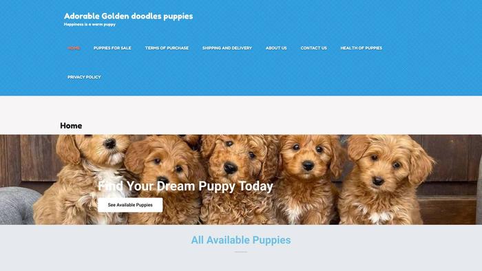 Adorablegoldedndoodlepups.shop - Golden Doodle Puppy Scam Review