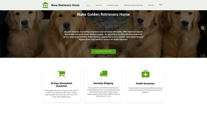 Nanegoldenretrieverhome.com - Golden Retriever Puppy Scam Review