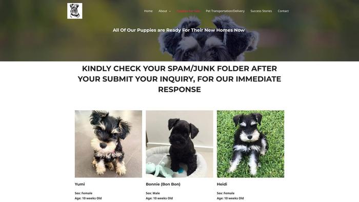 Rhegedshnauzerhome.com - Schnauzer Puppy Scam Review