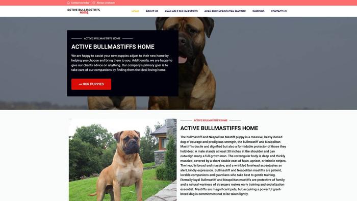 Activebullmastiffhome.com - Bull Mastiff Puppy Scam Review